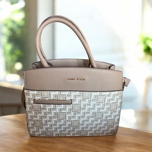 Anne Klein Tan and Cream Satchel